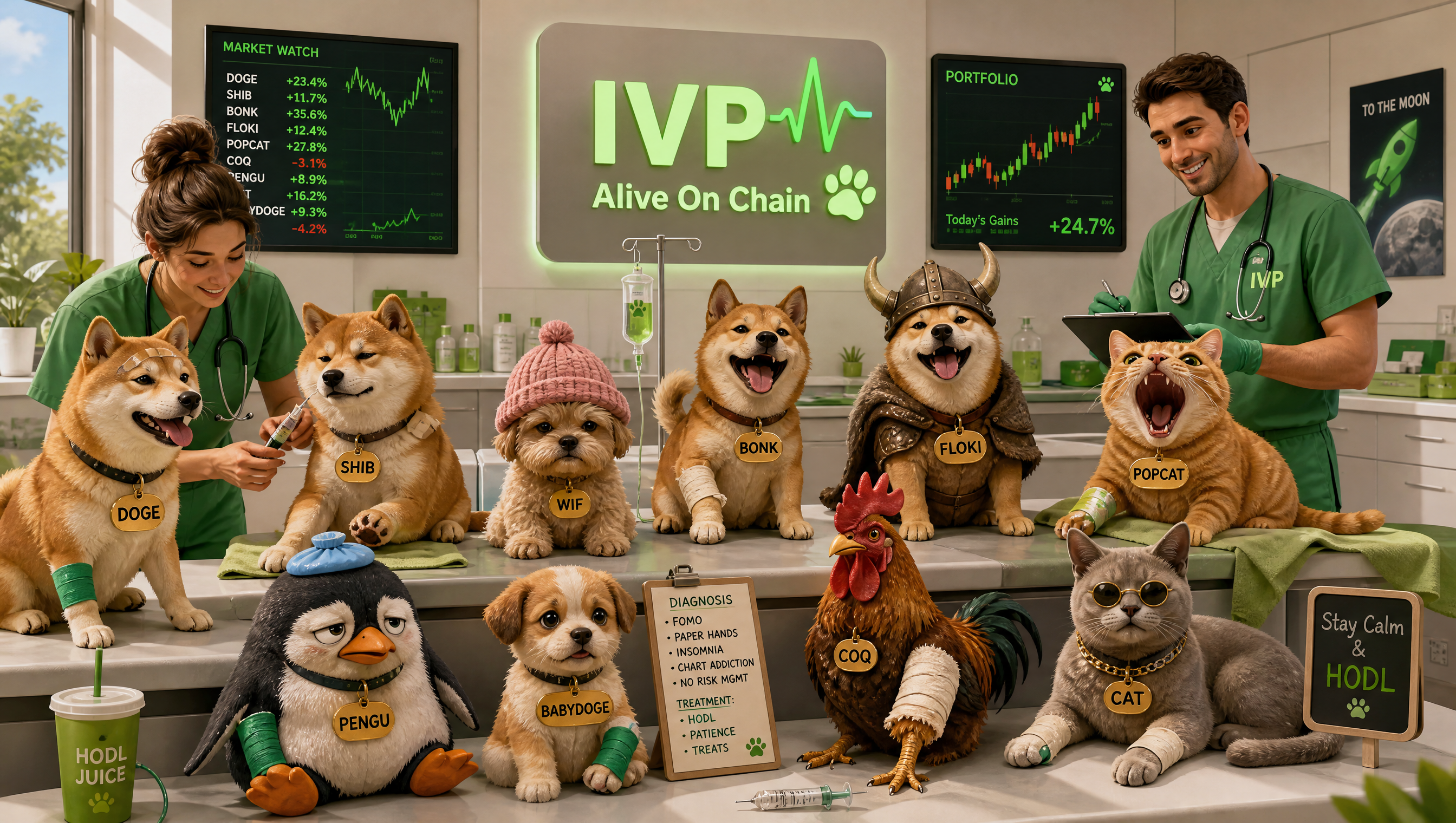 Vets treating crypto meme animal patients